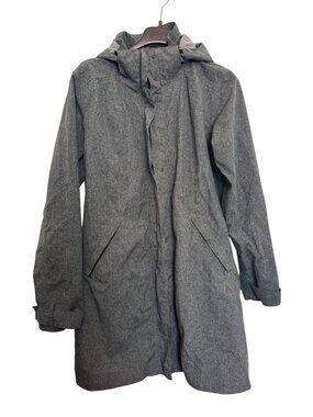 Patagonia Womens Long Jacket L Polyester Gray